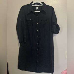 L.L. Bean Classic Black Shirt Dress